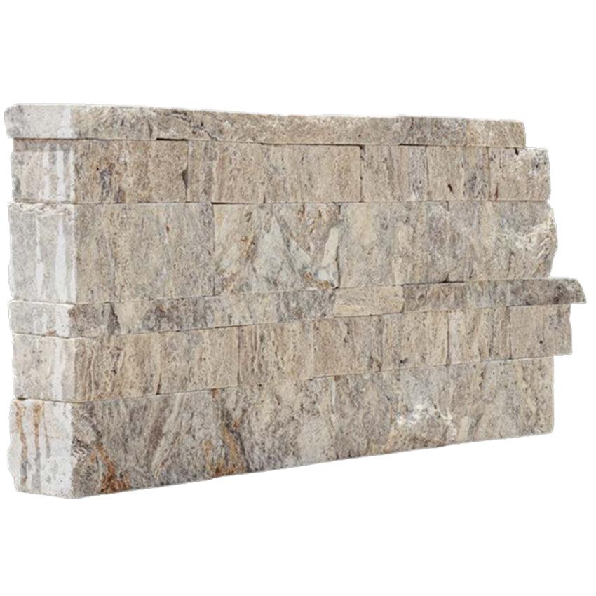 Mauersteine aus Travertin - Silver - 15x18-20x20-50cm-M2Granit