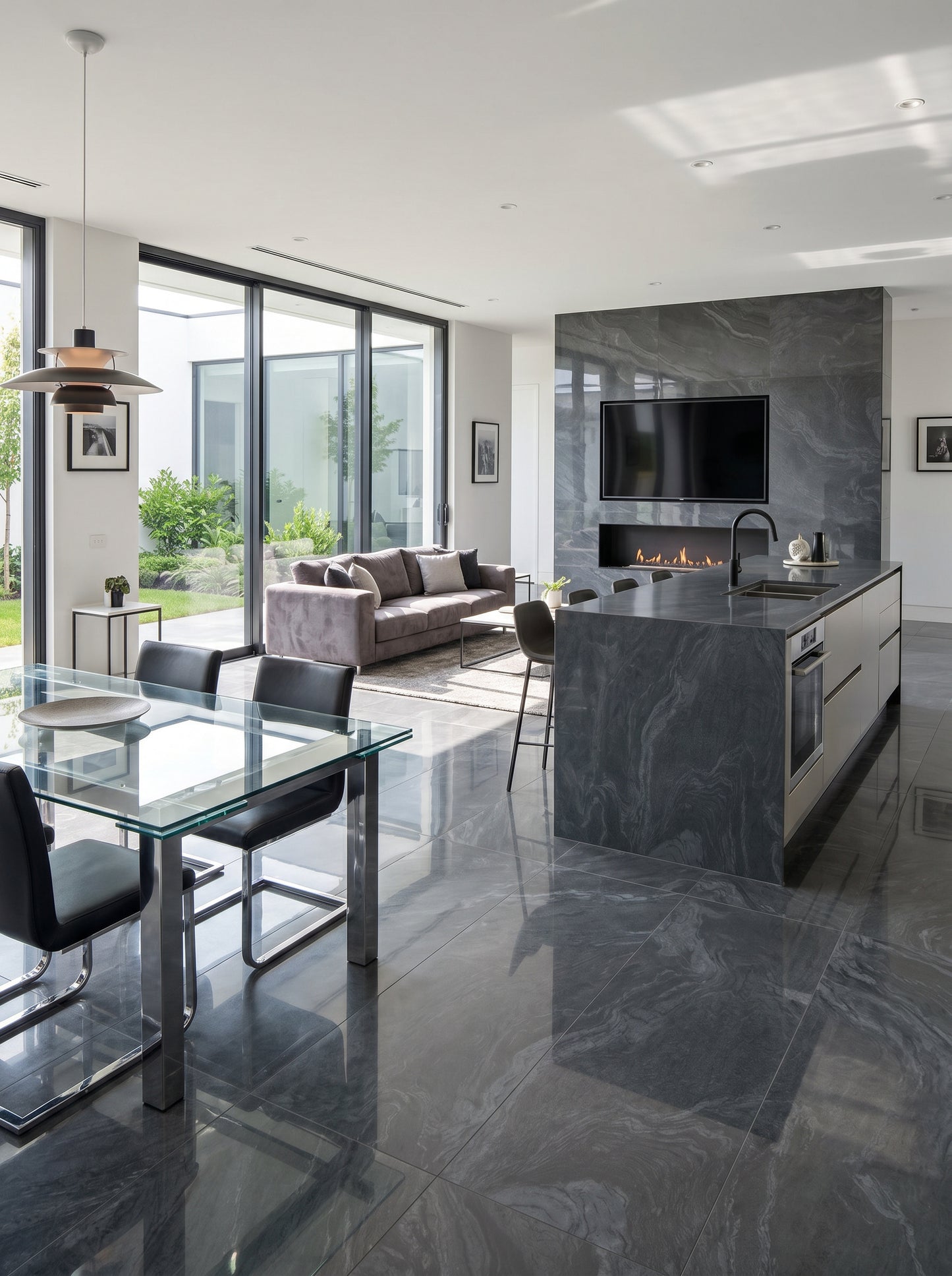 Feinsteinzeug-Fliese-Carmen-Anthracite-Marmor-Optik-Full-Lappato-60x120cm-projektbild-m2granit