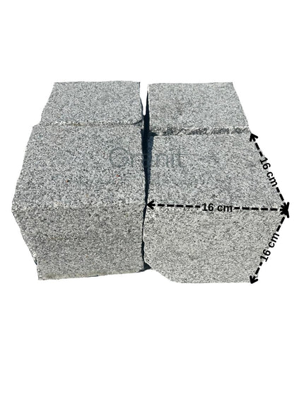 Großpflaster aus Granit | 16x16x16 | gesägt + gespalten - M2Granit