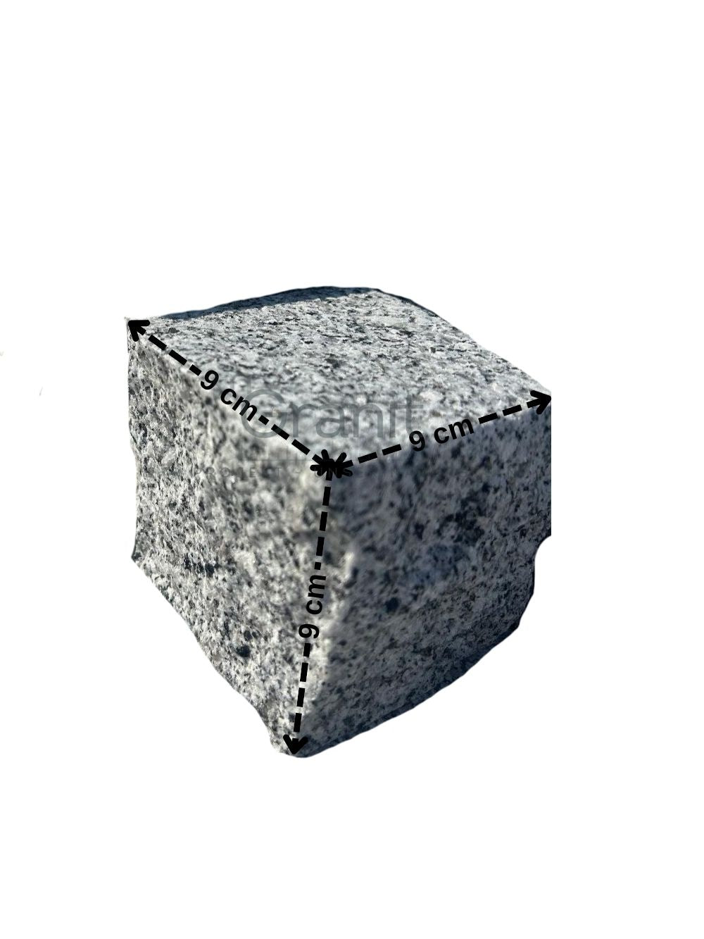 Kleinpflaster aus Granit | 9x9x9 | geflammt & gesägt, 4-seitig gespalten - M2Granit