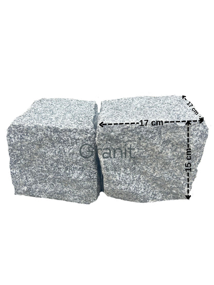 Pflastersteine aus Granit | allseits gespalten | 15/17 cm - M2Granit