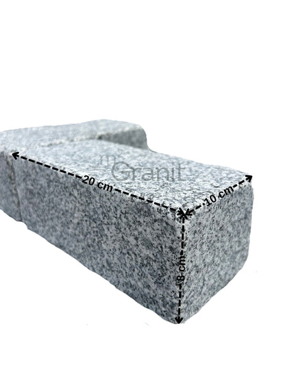 Pflastersteine aus Granit | 20x10x8cm | allseits getrommelt