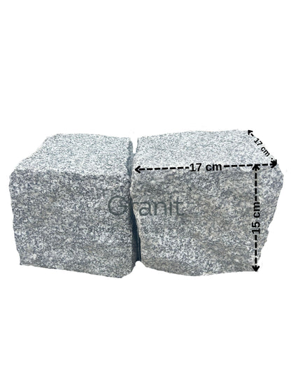 Pflastersteine aus Granit | allseits gespalten | 15/17 cm - M2Granit