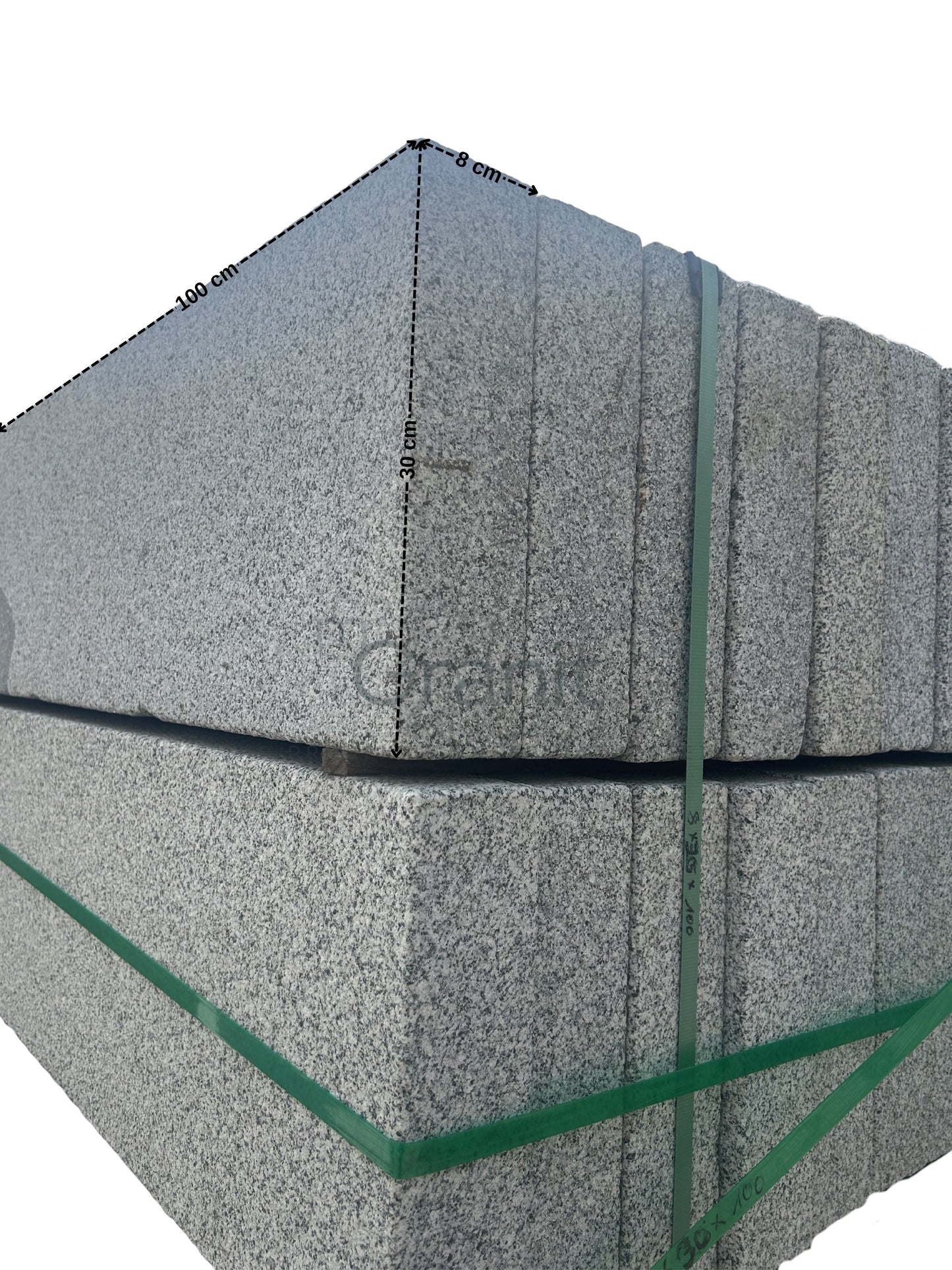 Randsteine aus Granit | 8x30x100 | allseits gesägt - M2Granit