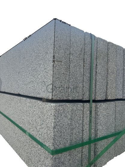 Randsteine aus Granit | 8x30x100 | allseits gesägt - M2Granit