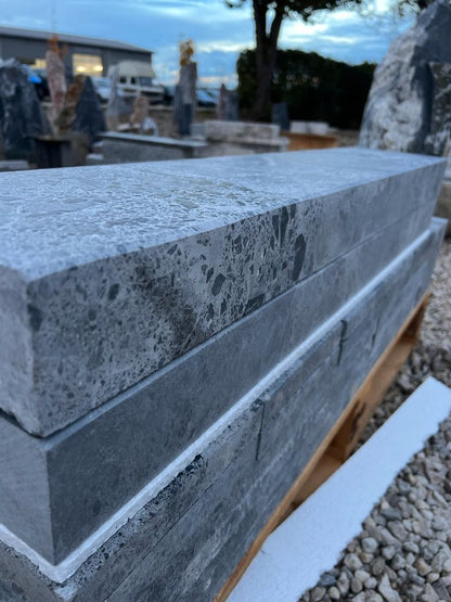 Randsteine aus Kalkstein/Dolomit | 100x7,5x25 | Silver Grey - M2Granit