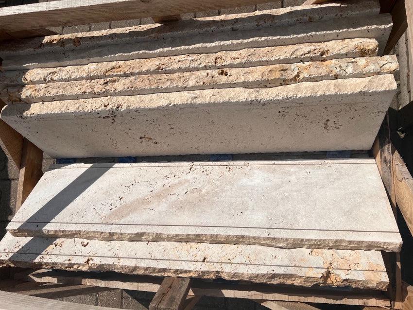 Abdeckplatten aus Travertin - 100x26x4 -Assos - M2Granit