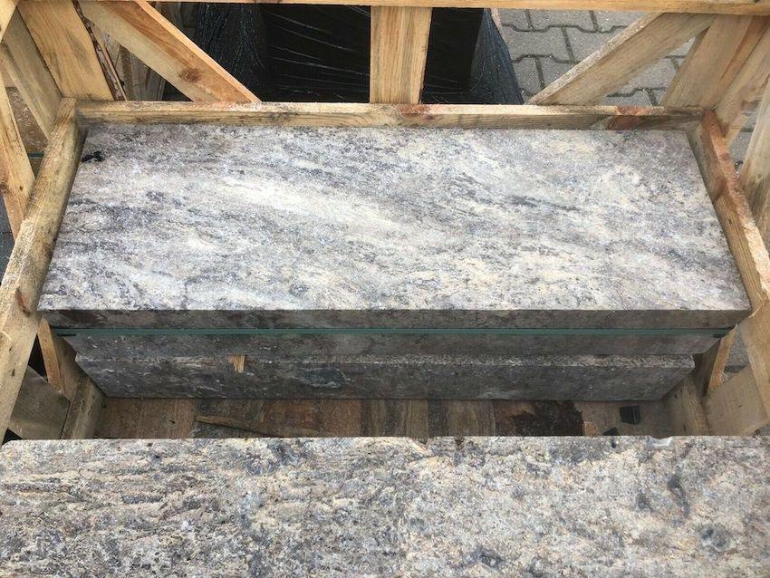 Blockstufen aus Travertin - 15x35x100cm Silver - M2Granit