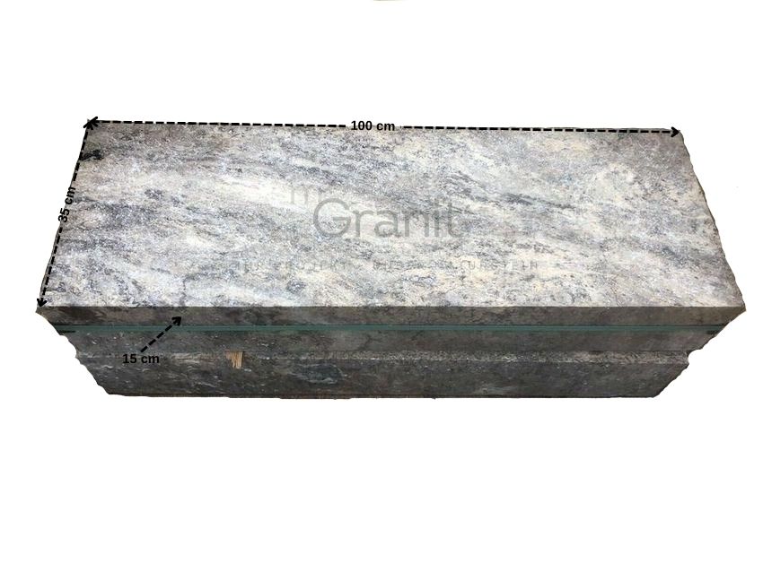 Blockstufen aus Travertin Silver -15x35x100cm - M2Granit
