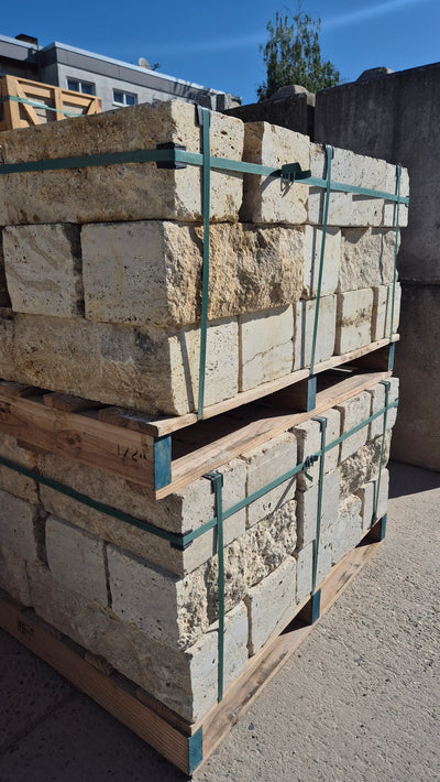 Travertin Mauersteine Gold