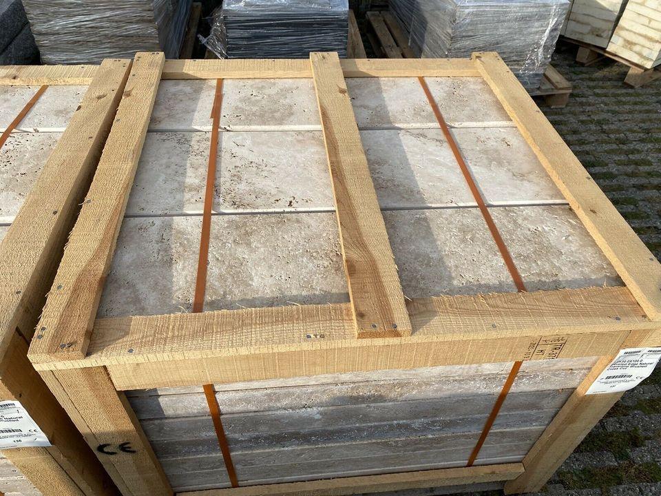 Randsteine aus Travertin - Assos
- geschliffen & gebürstet - 100x7,5x25