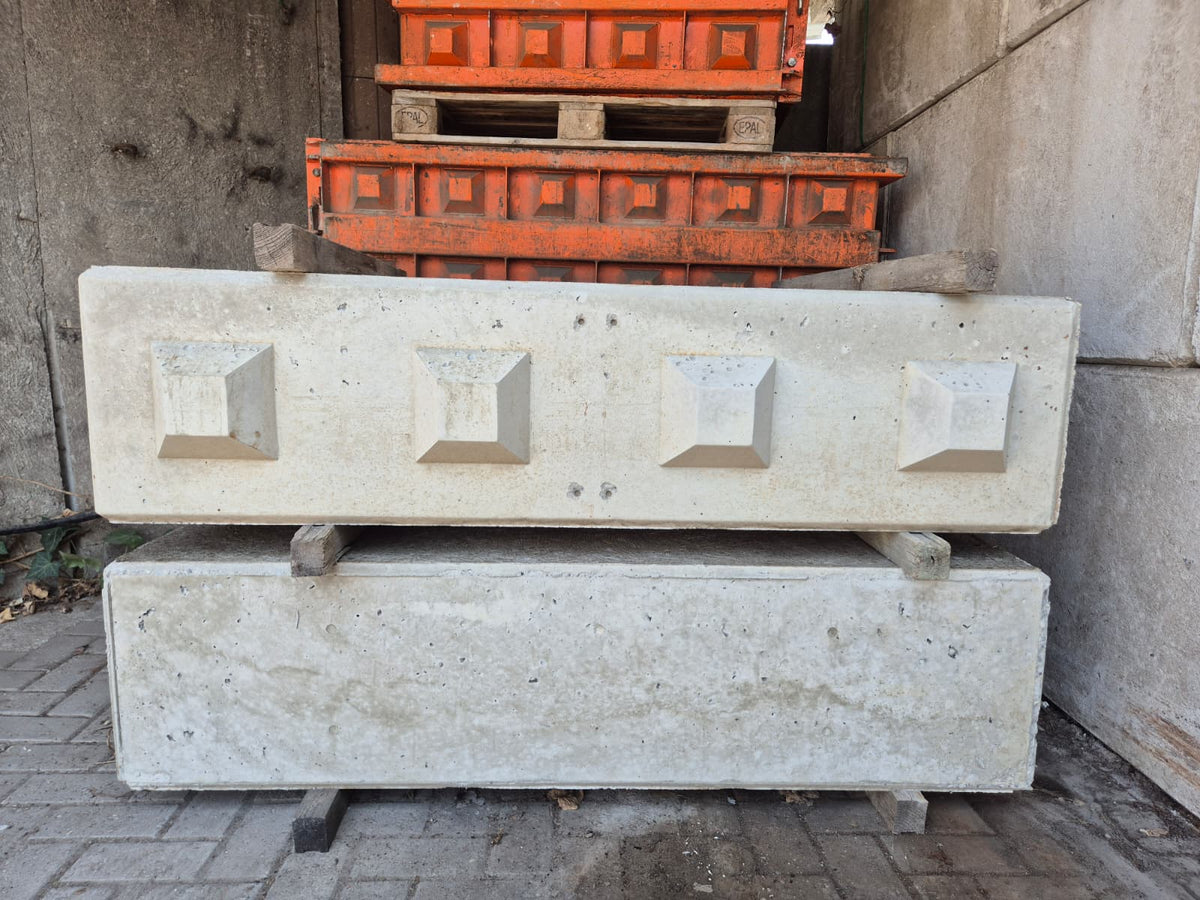 Beton Boxensteine Grau – m2Granit – Frontansicht