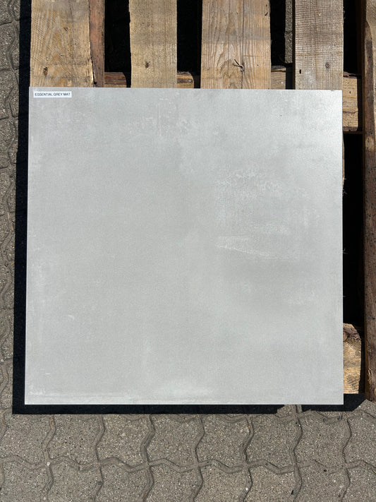 Feinsteinzeug-Fliese Essential Grey matt, in direkter Sonne