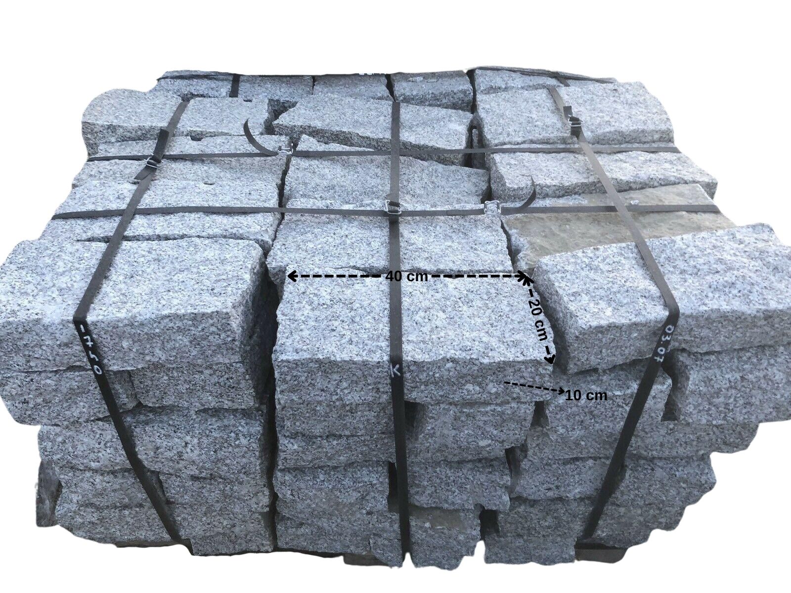 Mauersteine aus Granit | allseits gespalten | 10x20x40 - M2Granit