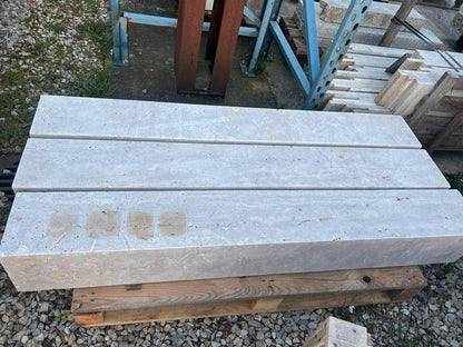 Travertin Zaunsäulen Assos Beige – m2Granit – Draufsicht